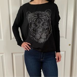 Zara tiger print long sleeve top. Size small.